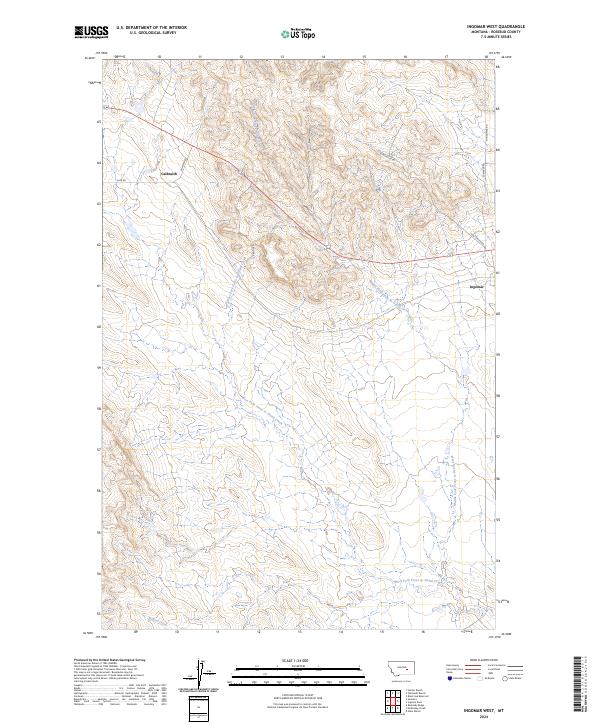 Ingomar West, MT — USGS 7.5-minute topo (2024)