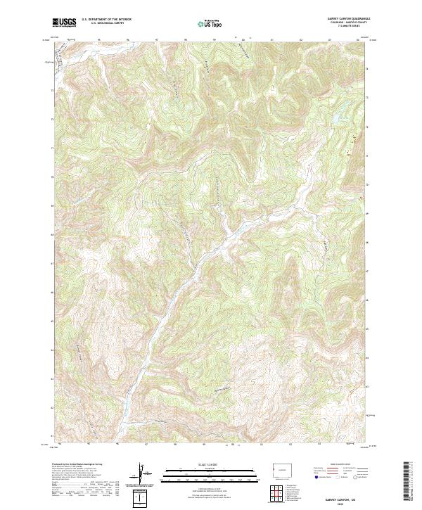 Garvey Canyon, CO — USGS 7.5-minute topo (2022)