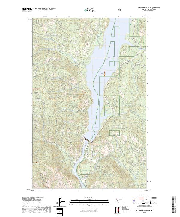Alexander Mountain, MT — USGS 7.5-minute topo (2024)