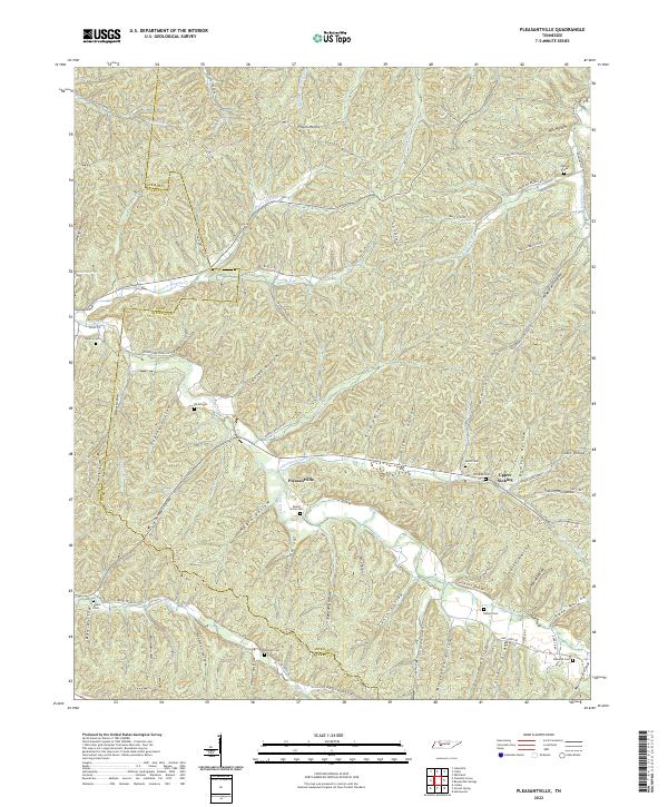 Pleasantville, TN — USGS 7.5-minute topo (2022)