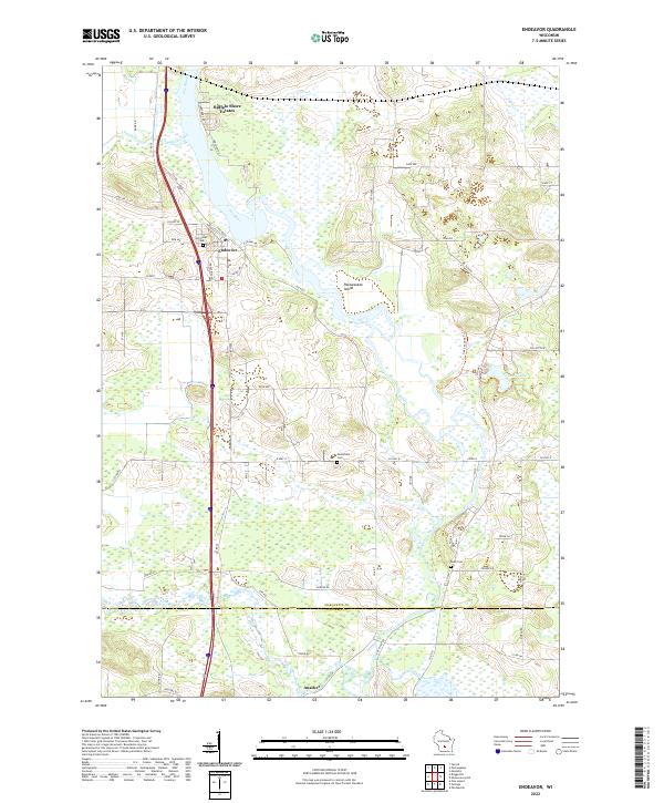 Endeavor, WI — USGS 7.5-minute topo (2022)