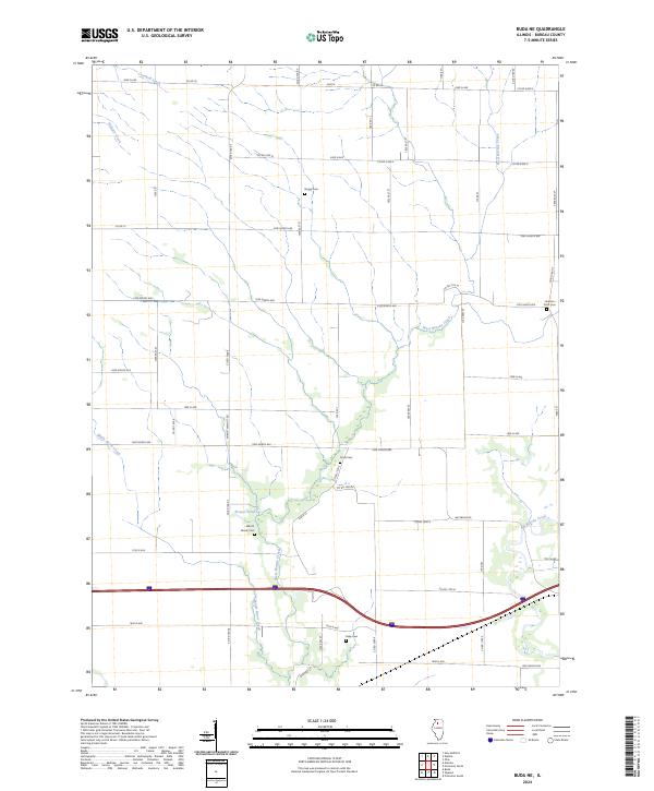 Buda NE, IL — USGS 7.5-minute topo (2024)