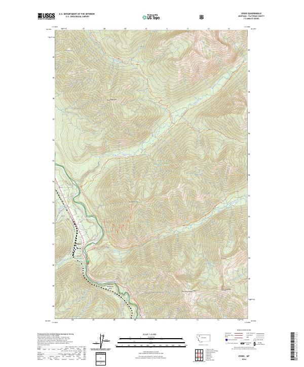 Essex, MT — USGS 7.5-minute topo (2024)