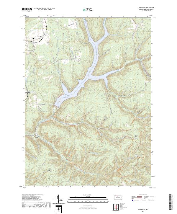 Glen Hazel, PA — USGS 7.5-minute topo (2023)