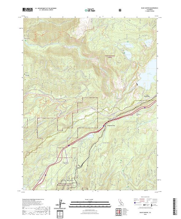Blue Canyon, CA — USGS 7.5-minute topo (2022)