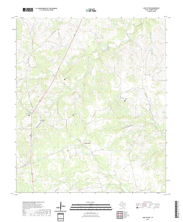 Lake Victor, TX — USGS 7.5-minute topo (2022)
