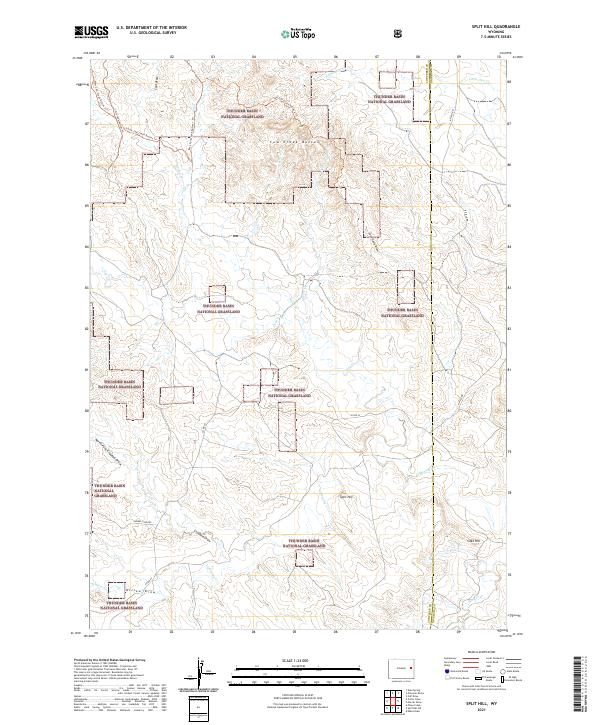 Split Hill, WY — USGS 7.5-minute topo (2021)