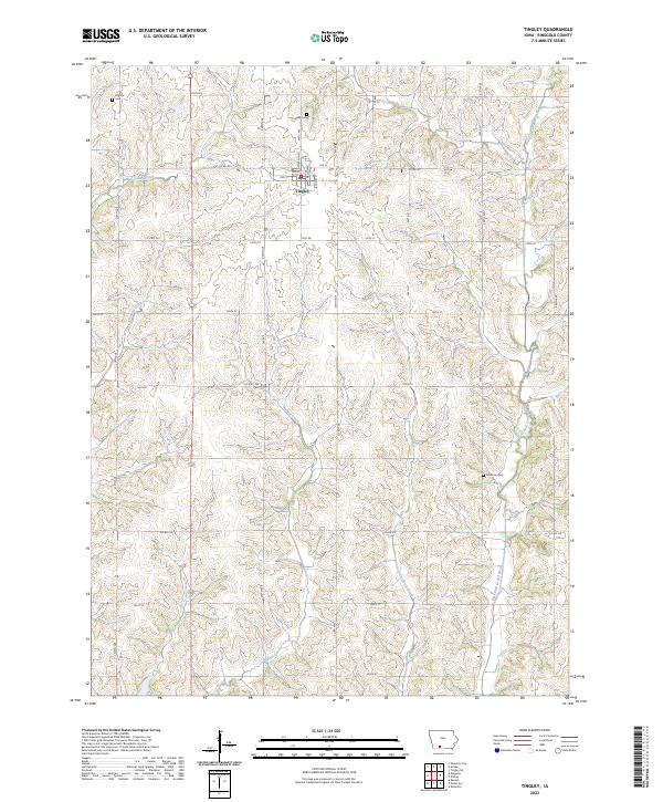 Tingley, IA — USGS 7.5-minute topo (2023)