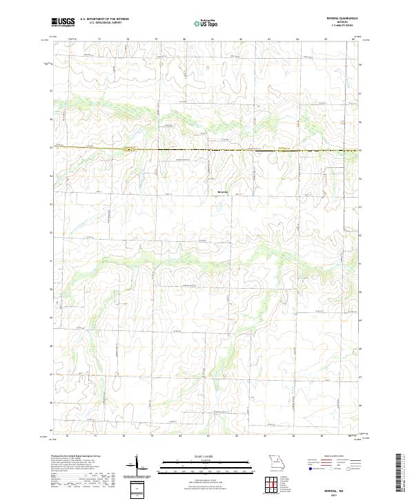 Rowena, MO — USGS 7.5-minute topo (2021)