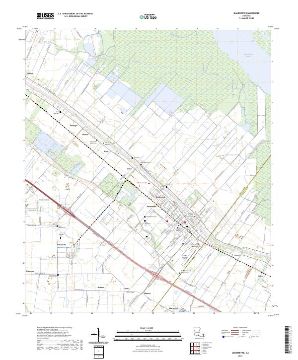 Jeanerette, LA — USGS 7.5-minute topo (2024)