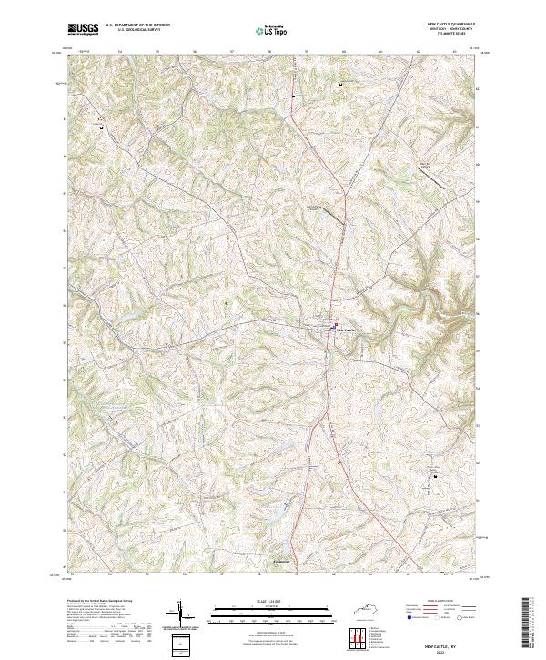 New Castle, KY — USGS 7.5-minute topo (2022)