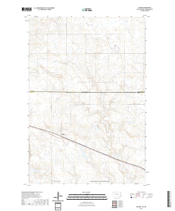 Walker, SD-ND — USGS 7.5-minute topo (2021)