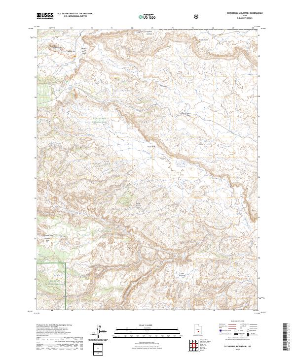 Cathedral Mountain, UT — USGS 7.5-minute topo (2023)