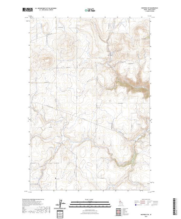 Nezperce SW, ID — USGS 7.5-minute topo (2024)