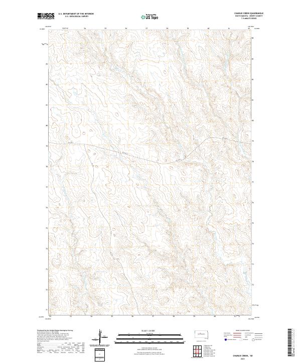 Charlie Creek, SD — USGS 7.5-minute topo (2021)