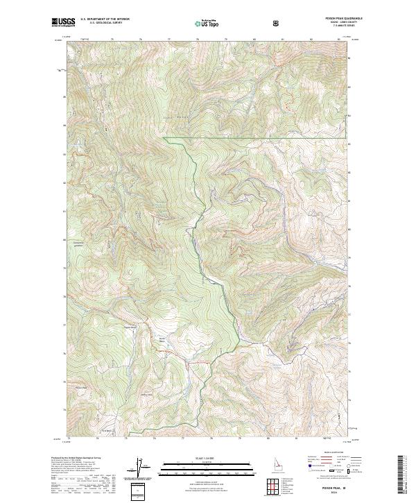 Poison Peak, ID — USGS 7.5-minute topo (2024)