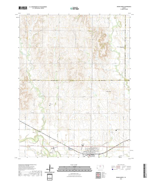 Downs North, KS — USGS 7.5-minute topo (2022)