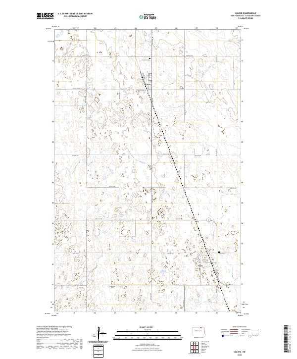 Calvin, ND — USGS 7.5-minute topo (2024)
