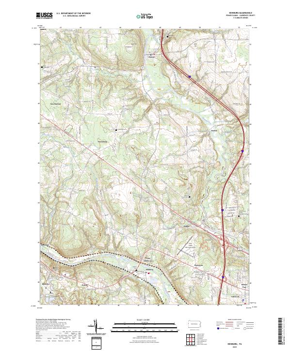 Edinburg, PA — USGS 7.5-minute topo (2023)