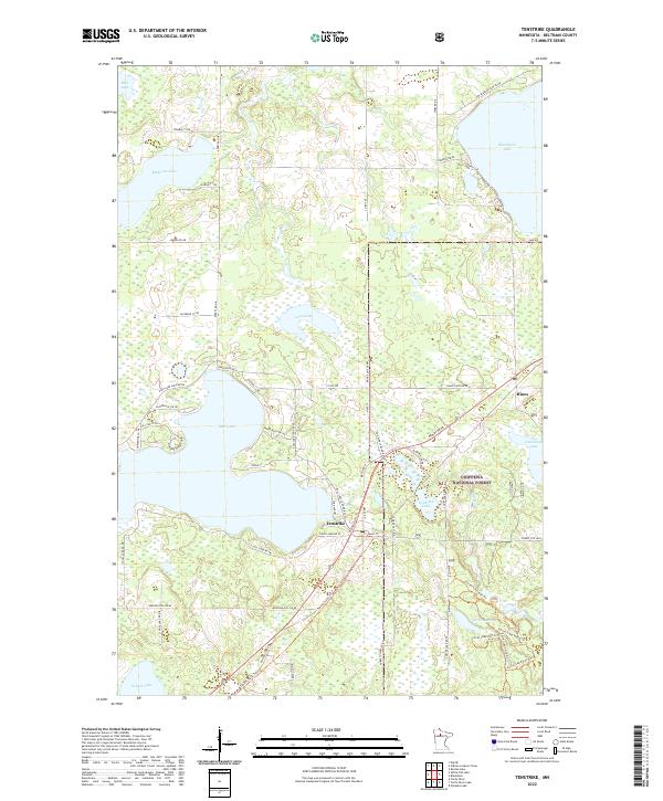 Tenstrike, MN — USGS 7.5-minute topo (2022)