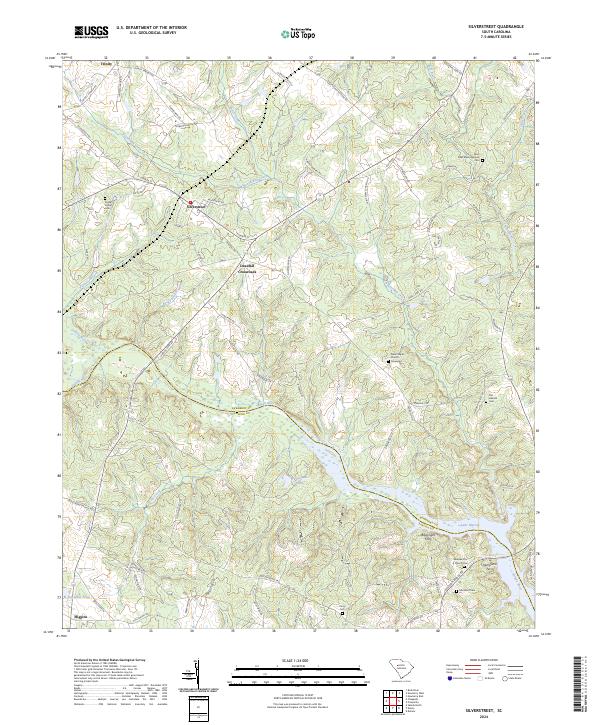 Silverstreet, SC — USGS 7.5-minute topo (2024)