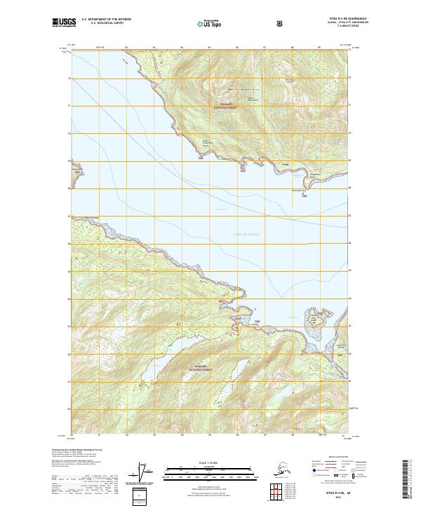 Sitka B-4 NE, AK — USGS 7.5-minute topo (2021)