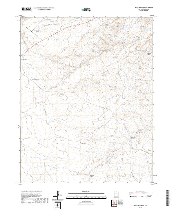 Mexican Hat SW, UT — USGS 7.5-minute topo (2023)