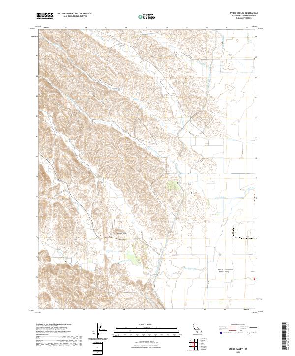 Stone Valley, CA — USGS 7.5-minute topo (2021)