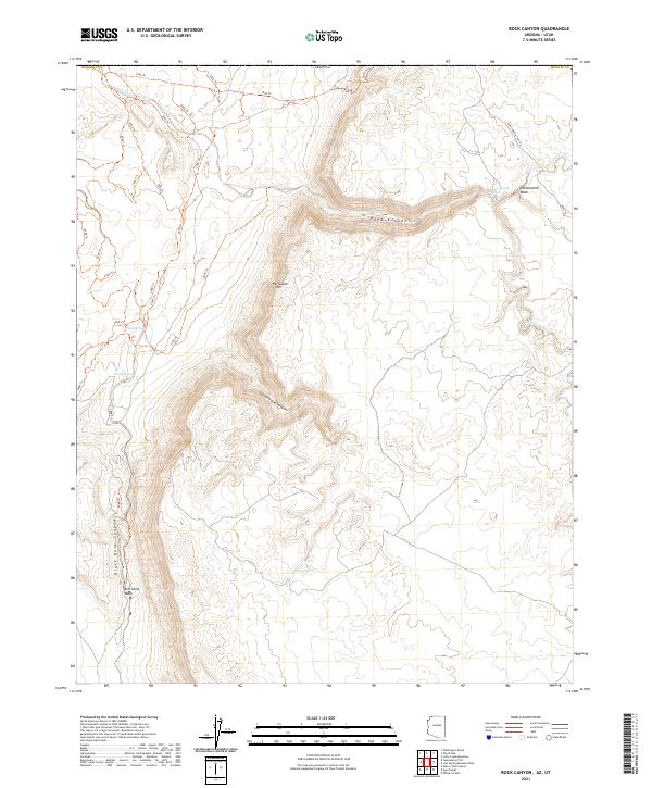 Rock Canyon, AZ-UT — USGS 7.5-minute topo (2021)