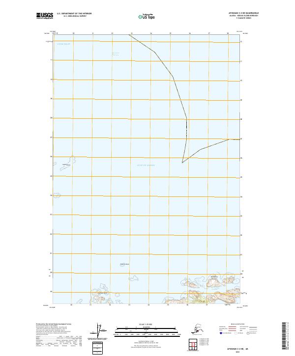 Afognak C-2 NE, AK — USGS 7.5-minute topo (2021)