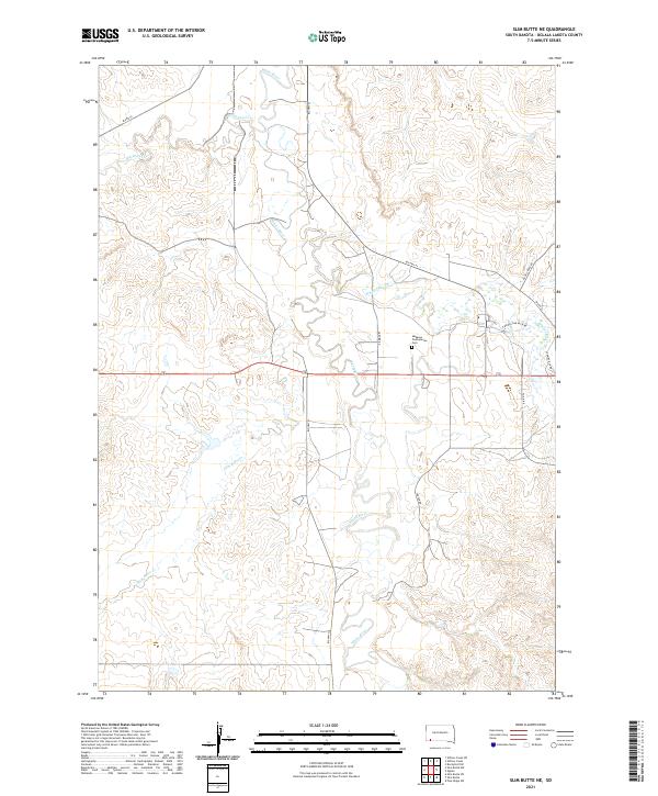 Slim Butte NE, SD — USGS 7.5-minute topo (2021)