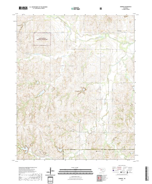 Herring, OK — USGS 7.5-minute topo (2022)