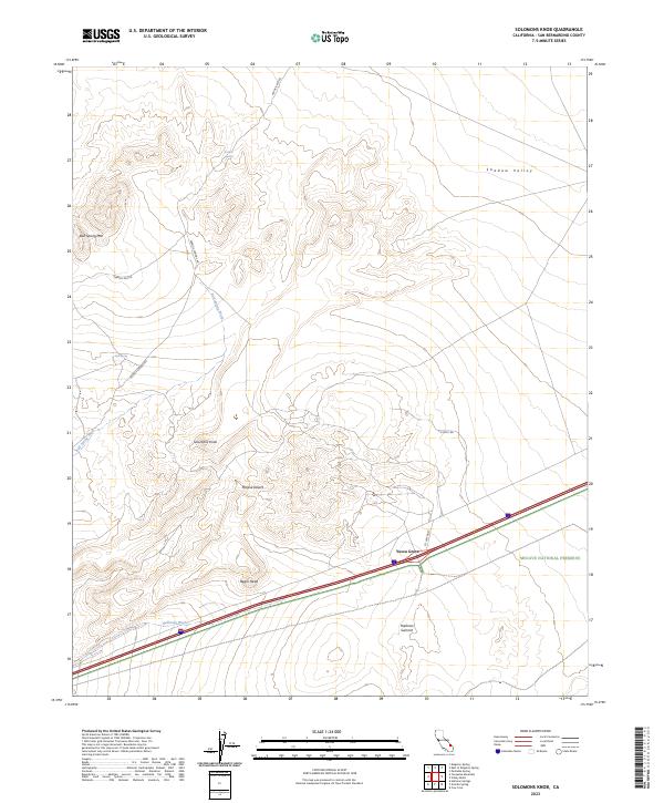 Solomons Knob, CA — USGS 7.5-minute topo (2023)