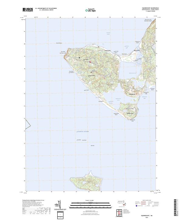 Squibnocket, MA — USGS 7.5-minute topo (2024)