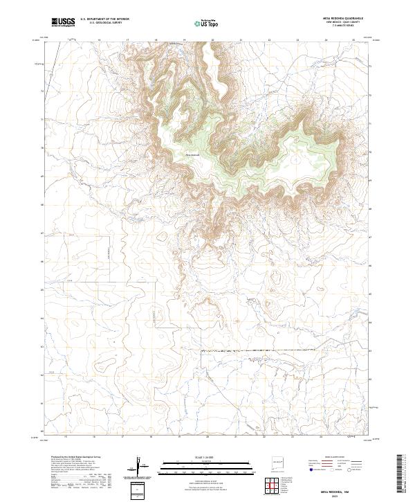 Mesa Redonda, NM — USGS 7.5-minute topo (2023)