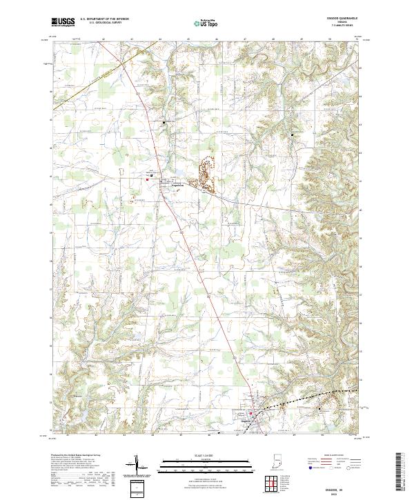 Osgood, IN — USGS 7.5-minute topo (2022)