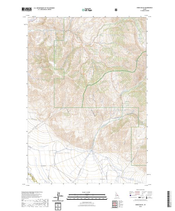 Ennis Gulch, ID — USGS 7.5-minute topo (2024)