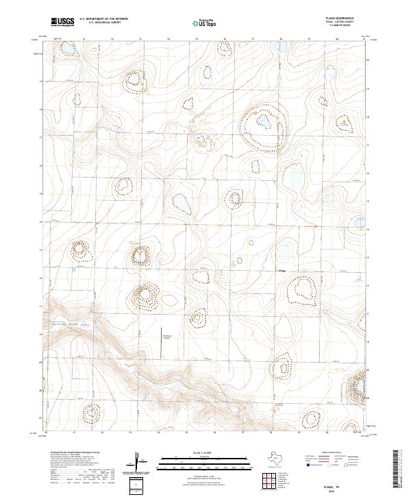 Flagg, TX — USGS 7.5-minute topo (2022)
