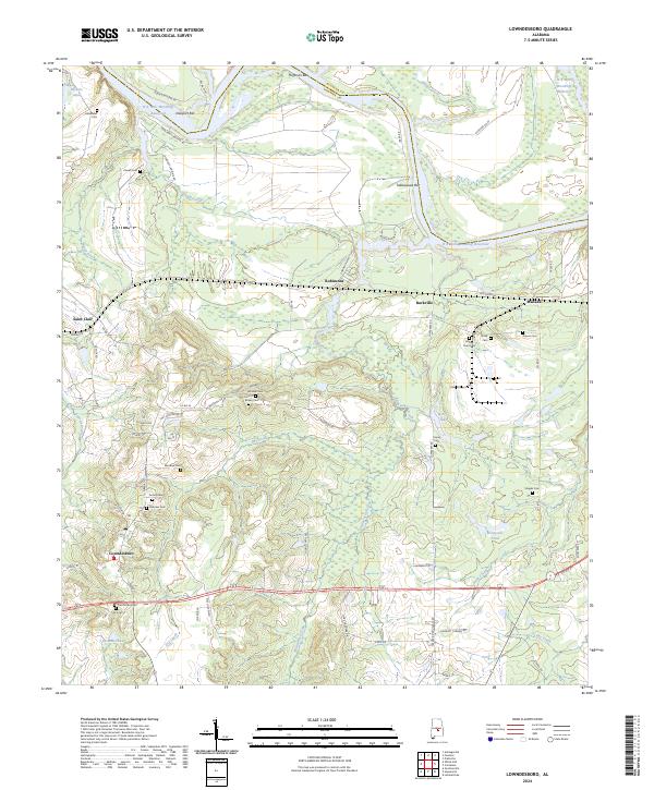 Lowndesboro, AL — USGS 7.5-minute topo (2024)