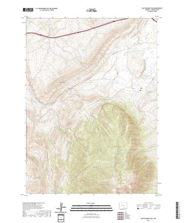 Rattlesnake Pass, WY — USGS 7.5-minute topo (2021)