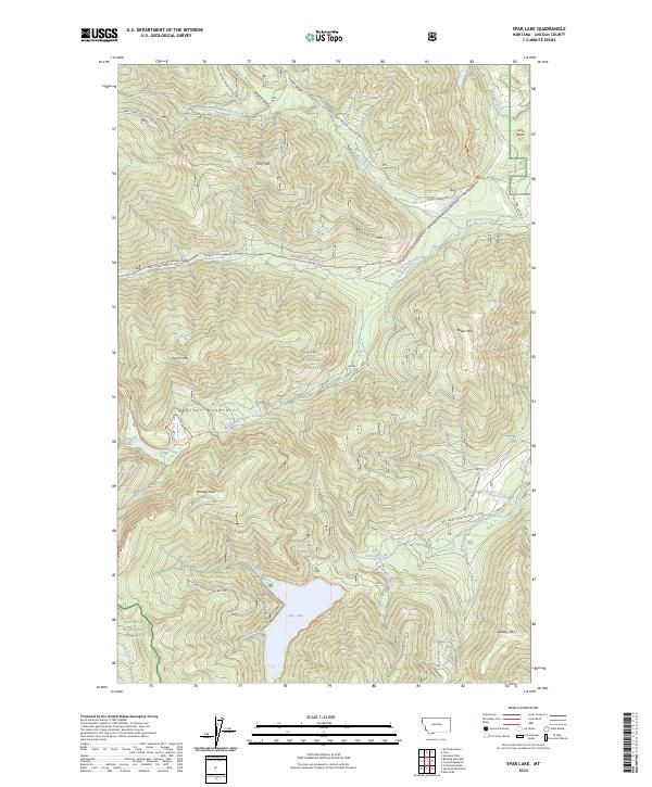 Spar Lake, MT — USGS 7.5-minute topo (2024)