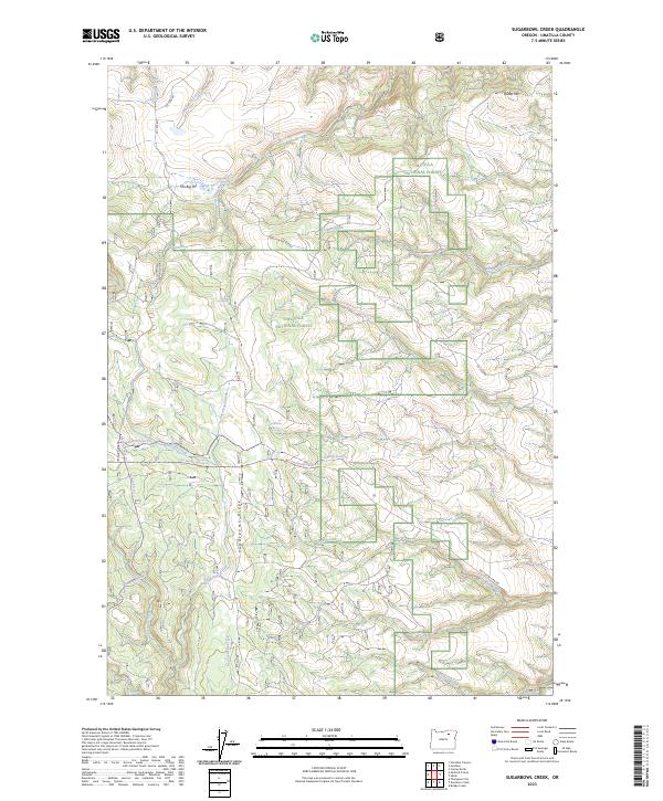 Sugarbowl Creek, OR — USGS 7.5-minute topo (2023)
