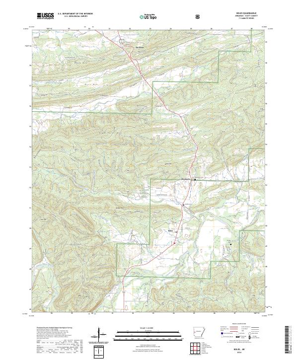 Boles, AR — USGS 7.5-minute topo (2024)