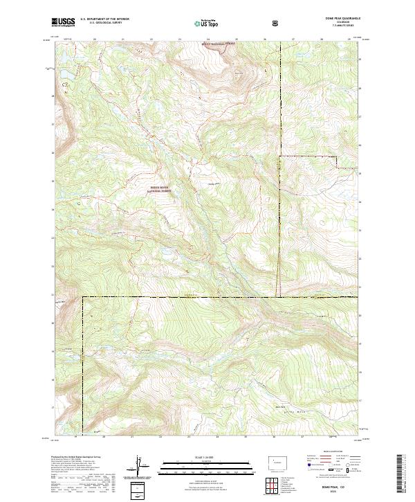 Dome Peak, CO — USGS 7.5-minute topo (2022)