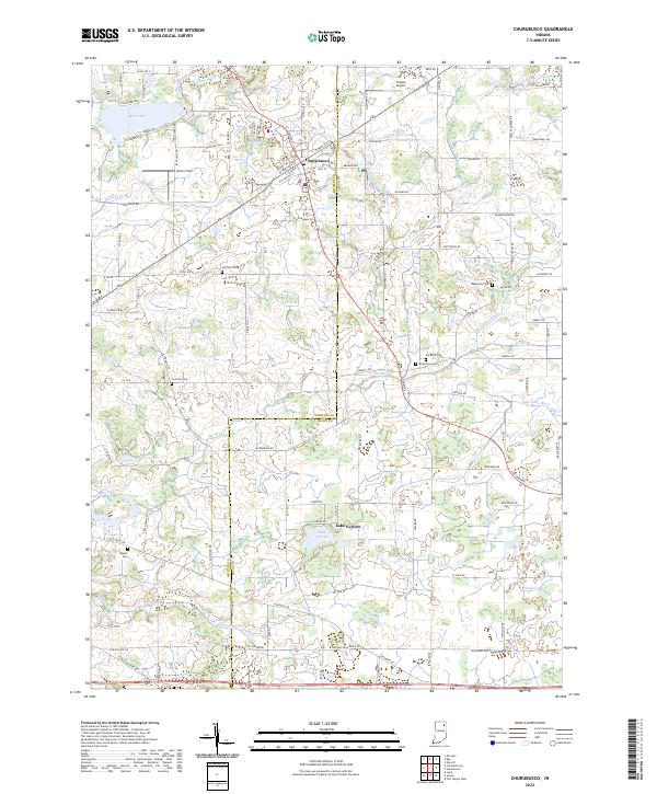 Churubusco, IN — USGS 7.5-minute topo (2022)