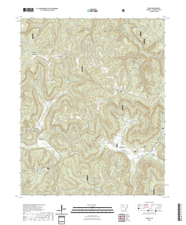 Swain, AR — USGS 7.5-minute topo (2024)