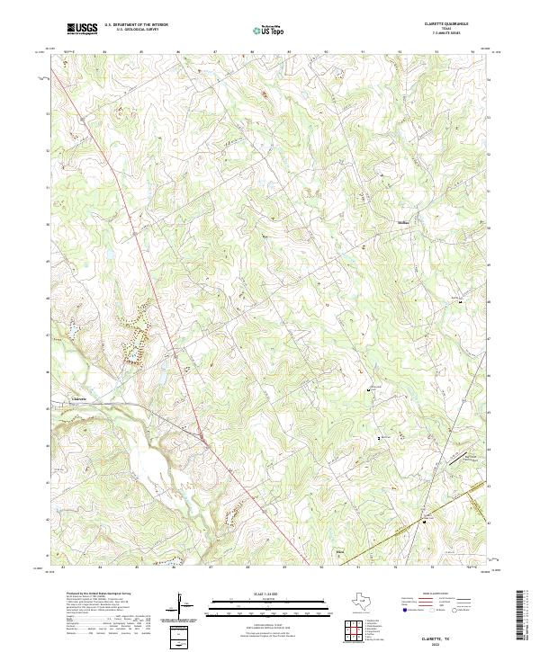 Clairette, TX — USGS 7.5-minute topo (2022)