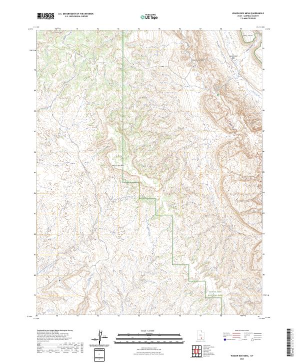 Wagon Box Mesa, UT — USGS 7.5-minute topo (2023)