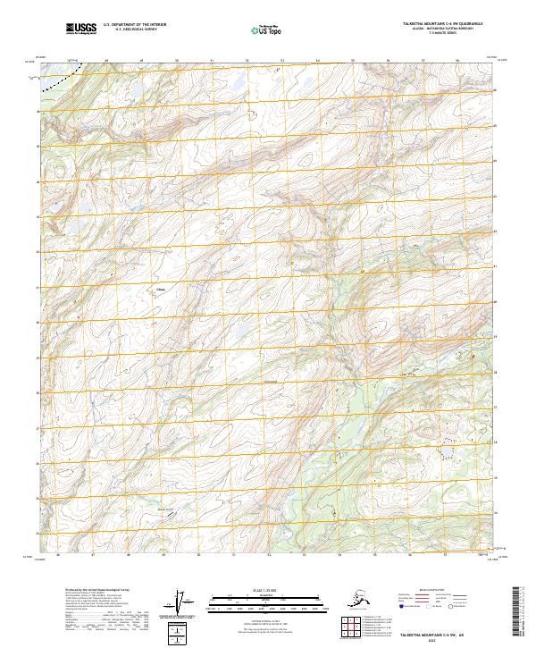 Talkeetna Mountains C-6 SW, AK — USGS 7.5-minute topo (2023)