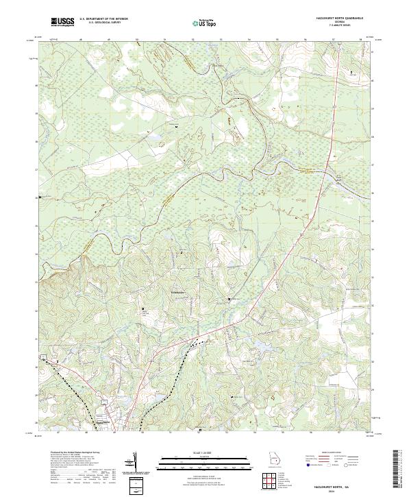 Hazlehurst North, GA — USGS 7.5-minute topo (2024)